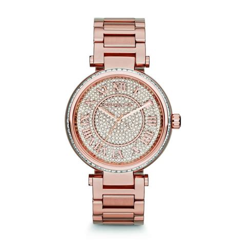 michael kors skylar rose gold ladies bracelet watch|Women's Rose Gold Designer Watches .